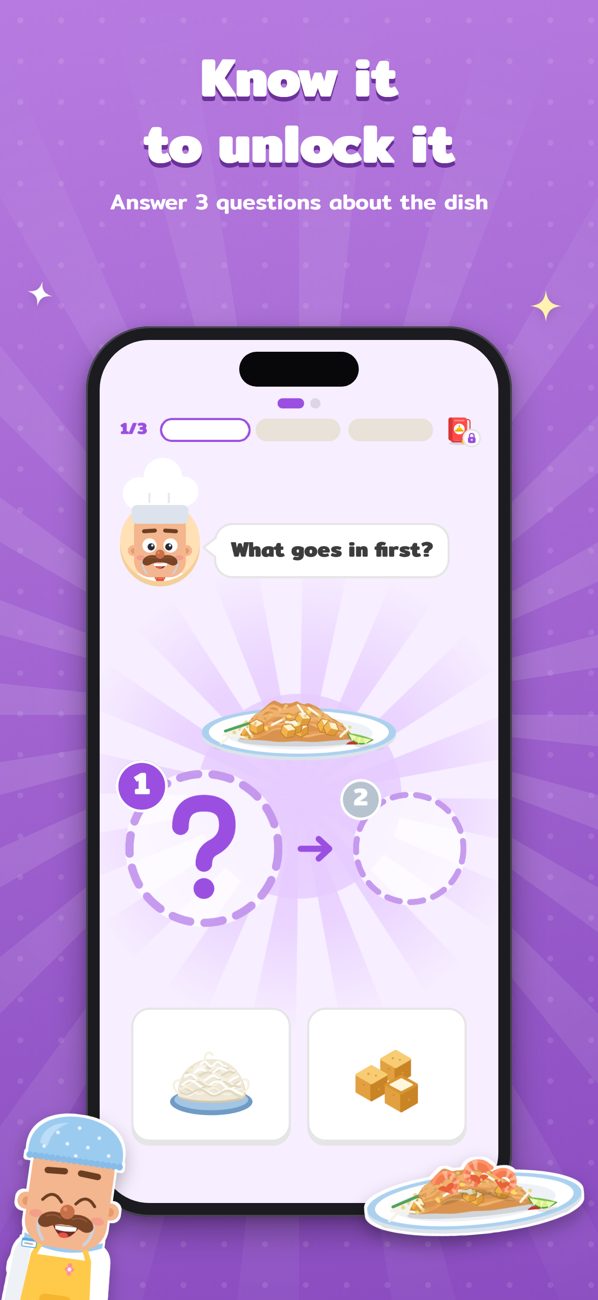 Answer the quiz to unlock recipes
